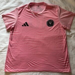 Adidas Inter Miami CF #10 Pink Messi Striped Shirt Sz XL